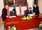 Secretary Rice and Russian Defense Minister Sergey Ivanov signed the United States - Russia Arrangement on Cooperation in Enhancing Control of Man-Portable Air Defense Systems in Bratislava, Slovakia.